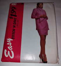 1992 Easy Stitch' N Save MCCALL'S 6083 Misses' Top Scarf Skirt Size B 14-20 UNCT picture