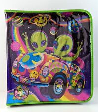 Lisa Frank Vintage Zoomer Zorbit Aliens VW Beetle Peace Prismatic 3 Ring Binder picture