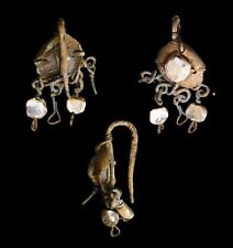 EXCEEDINGLY RARE Hellenistic Jewelry Earring with Ancient PEARL Antiquity  w/COA picture
