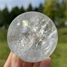 420g Natural White Clear Quartz Sphere Energy Crystal Ball Reiki Healing Decor  picture