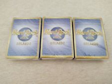 Hard Rock Hotel Orlando Playing Cards Lot Set of 3 Poker Size New  picture