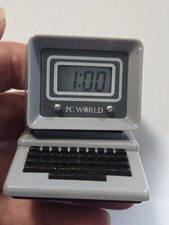 Vintage 80s PC World Magazine Digital Clock Mini Computer Promo  picture