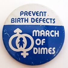 March of Dimes Prevent Birth Defects Vintage Button Pin  picture