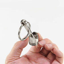 Metal Piston Car Keychain Keyfob Engine Auto Fob Key Chain Ring keyring Silver picture