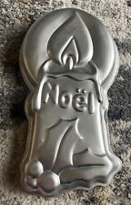Vintage Wilton 1981 Noel Holly Candle Cake Pan Christmas Holiday 502-3304 picture