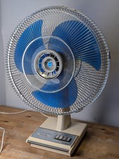 Vintage Panasonic F-1602 Blue Blade Oscillation FAN 16" Tested - Working picture