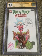 Rick and Morty vs Dungeons & Dragons 1 Signed Sketch Remark Jim Zub CGC 9.8 🔥 picture
