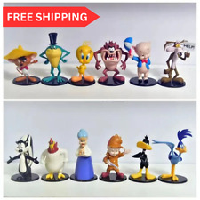 12pcs Bugs Looney Tunes Action Figure PVC Toy 8cm Cute Rabbit Gifts Duck Model picture