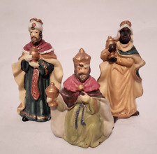 Porcelain 3 Three Wise Men Nativity Figures from Wal-Mart Holiday Time 10 pc set picture