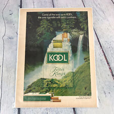 Vintage 1972 KOOL Filter Kings Cigarette Print Ad Genuine Magazine Advertisement picture