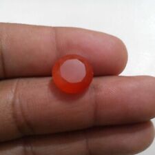 Awesome Orange Carnelian Faceted Round Shape 6.50 Carat Natural Loose Gemstone picture