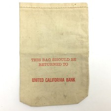 United California Bank Vintage Bank Deposit Bag Retro Finance Memorabilia picture