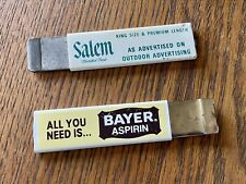 Vintage Bayer Aspirin And Salem Menthol Box Cutters Advertisement picture