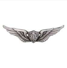 GENUINE U.S. ARMY BADGE: AIRCRAFT CREWMAN: AIRCREW - MINIATURE, SILVER OXIDIZED picture