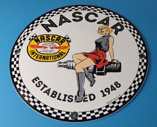 Vintage Porcelain Nascar Stock Racing Sign - Gas Service Station Garage Sign picture