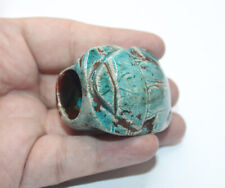RARE ANCIENT EGYPTIAN PHARAONIC ANTIQUE BIG RING SCARAB 1456-1236 BC (MX) picture
