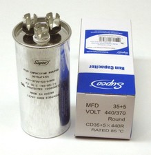 Air Conditioning HVAC Round Dual Motor Run Capacitor 35 + 5 MFD 440 Volt picture