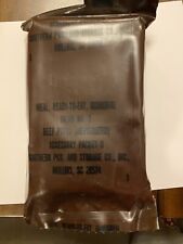 Vintage 1985 MRE Meal Ready To Eat BEEF PATTY Dehydrated Menu No 3 Accessory B picture