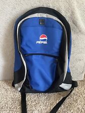 Pepsi Backpack - Y2K Vintage Pepsi Logo Blue Zip Backpack With Front I Pod Pouch picture