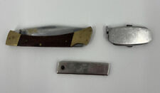 Vintage Lot Of 3 Stainless Folding Jack Knives Pocketknives Valco Coles Liter picture