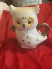 Cracker Barrel Owl Teapot Ceramic with Flowers. Tea for One. Very cute picture