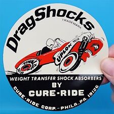Drag Shocks Vintage Style DECAL, Vinyl STICKER, rat rod, racing, hot rod picture