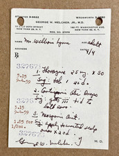 VTG September 1959 prescription for THORAZINE - NYC NY- schizophrenia psychosis picture