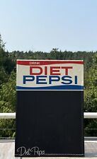 Vintage Diet Pepsi Metal Advertising Soda Chalkboard Menu Sign Canada Barker picture