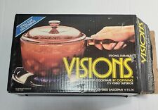 Vintage  Corning Visions V-1  1/2-N Amber Covered Saucepan 1.5Qt New In Open Box picture