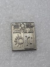 Relay For Life Canadian Cancer Society Pewter Toned Lapel Pin Clutch Back picture