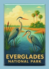 EVERGLADES NATIONAL PARK TRAVEL POSTER *2X3 FRIDGE MAGENT* FLORIDA WETLANDS FL picture