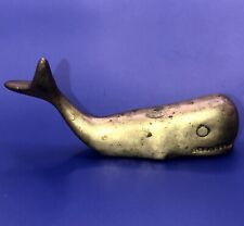 Vintage Brass Sperm Whale Nautical Paperweight  picture
