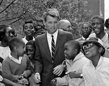 1963 ROBERT F KENNEDY Visits Children in Harlem PHOTO #2  (222-T) picture