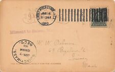 Salem Quincy Massachusetts Missent Postal Postmark Cancellation Vtg Postcard R8 picture