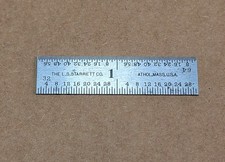 Vtg The L.S. Starrett Co 2" Machinist Ruler Rule Model No 600 8th 16th 32nd 64th picture