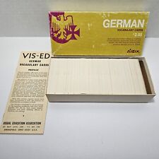 Vintage - Vis-Ed German Vocabulary Cards 1000 Educational Language Flashcards picture