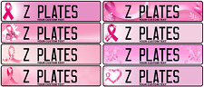 Breast Cancer Awareness Custom Euro Style License Plate (Left Design) picture