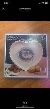 1980s Ribbon Geese Treasure Craft Heart Shaped Quiche Dish 545-04 Vtg NIB picture