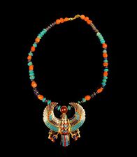 Real Egyptian necklace of The God Horus the falcon god of the sky as a falcon picture