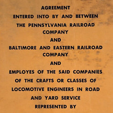 1941 Pennsylvania Baltimore Eastern Railroad Agreement Locomotive Engineers Book picture