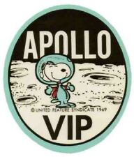 Snoopy Apollo Space  NASA  1969 Vintage Looking Travel Sticker Decal Label VIP picture