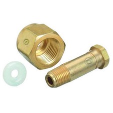CGA-320 CO2 CARBON DIOXIDE Regulator Inlet NUT & 2" NIPPLE with Washer picture