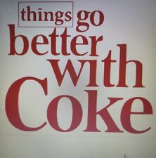 Coca Cola Things Go Better With Coke Vinyl Decal Red 6” picture