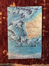1967 October, National Geographic Vintage Original Map of Indian Ocean Floor picture