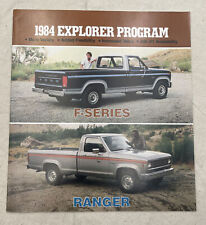 Vintage 1984 Ford Explorer F Series Ranger Pickup Full Color Original Brochure picture