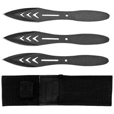 3pc Throwing Knives Set+ Sheath Tactical Combat Knife Ninja Kunai Double Blade picture