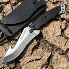 7" Full Tang Skinner Hunting Knife Camping Outdoor Tactical Gut Hook Hard Sheat picture