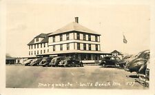 Postcard RPPC Maine Wells Beach Marquite Autos 1940s 23-7115 picture