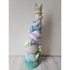 Vintage Trendmasters 1996 Easter bunny rabbit stack duck egg decor totem picture