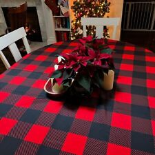 Christmas Plaid Tablecloth, Christmas Tablecloth, All Sizes picture